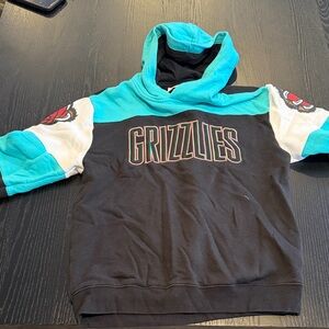 Mitchell & Ness Grizzlies Kids Hoodie - Black, Teal, and White